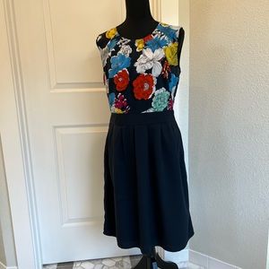 Dark navy blue size 8 banana republic knee length dress